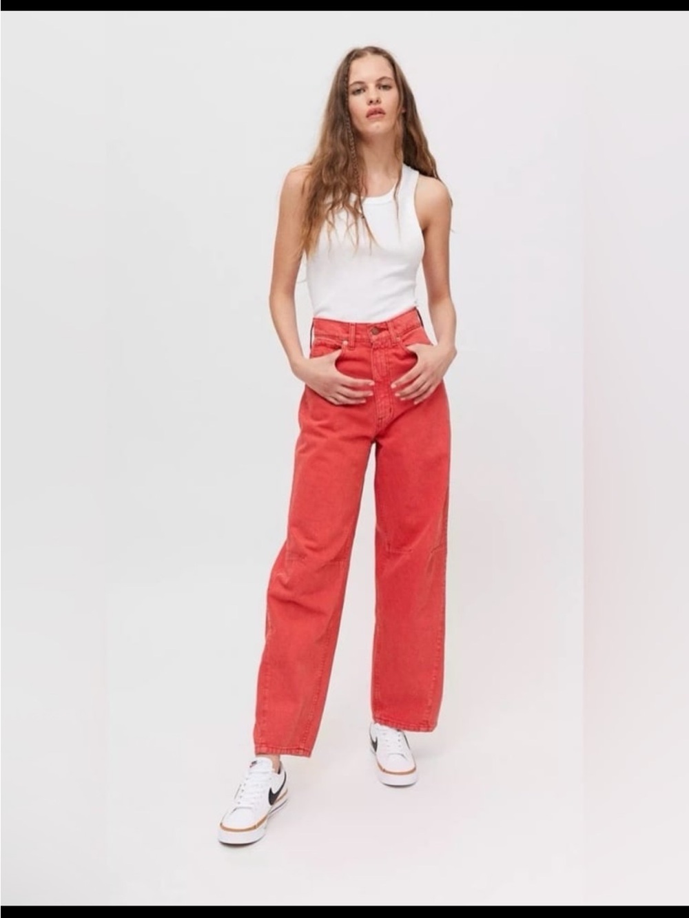 Urban Outfitters BDG Rih Extreme Baggy Orange High Rise Relaxed Fit Jean Size 2 - Picture 1 of 9